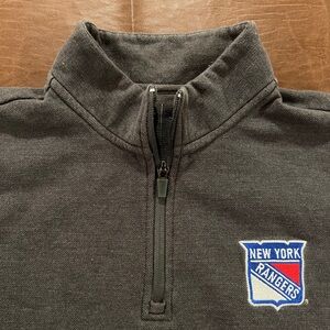 NHL New York Rangers 1/4 Zip Pullover Sweater - Size Large
